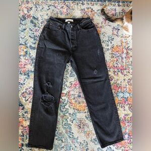 Black curve love dad jeans